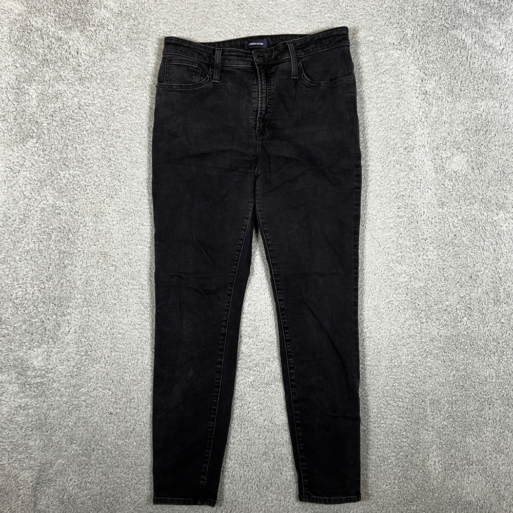 J Crew Toothpick Jeans Womens 31 Black Excellent Curvy Denim Office Casual - Picture 1 of 9